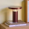 Hübsch BringMe Portabel Lampa Mini Metallic Burgundy 20cm