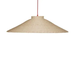 Hübsch Chand Trapeze Taklampa Natur/Röd