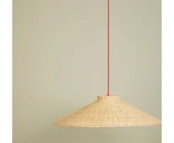 Hübsch Chand Trapeze Taklampa Natur/Röd