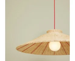 Hübsch Chand Trapeze Taklampa Natur/Röd