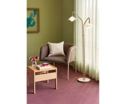 Hübsch Como Golvlampa Beige 165cm