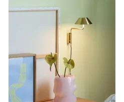 Hübsch Cover Vägglampa Brass