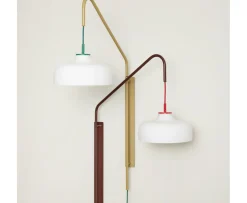 Hübsch Current Vägglampa Khaki/Vit