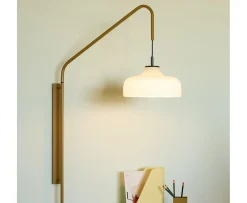 Hübsch Current Vägglampa Khaki/Vit