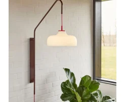 Hübsch Current Vägglampa Rödbrun/Vit