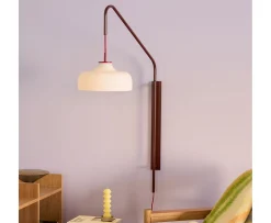 Hübsch Current Vägglampa Rödbrun/Vit