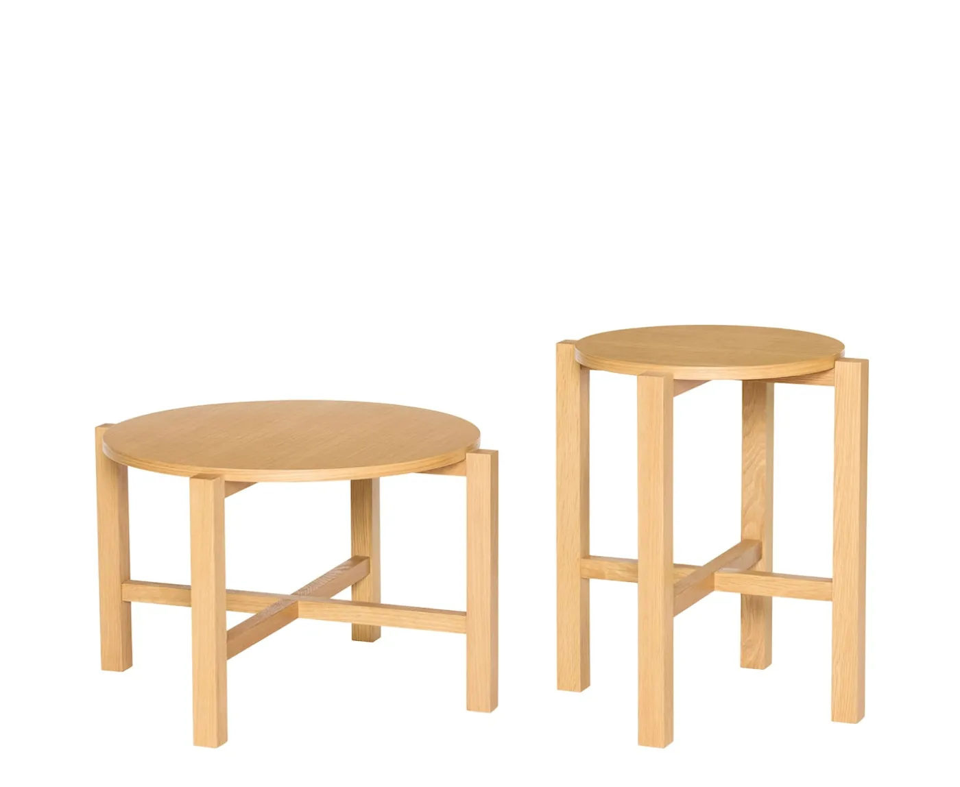 Hübsch Four Satsbord Natural 2-pack