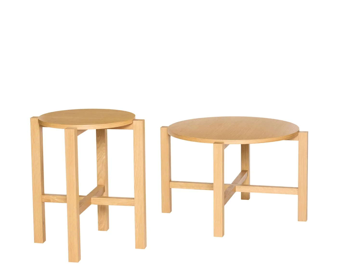 Hübsch Four Satsbord Natural 2-pack