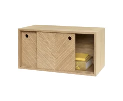 Hübsch Herringbone Vägghängt Sängbord FSC