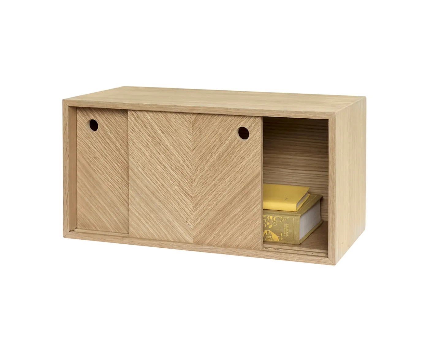 Hübsch Herringbone Vägghängt Sängbord FSC