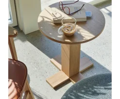 Hübsch Koohi Sidobord Natural Ø45