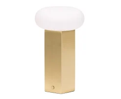 Hübsch Low Portabel Lampa Brass 20cm