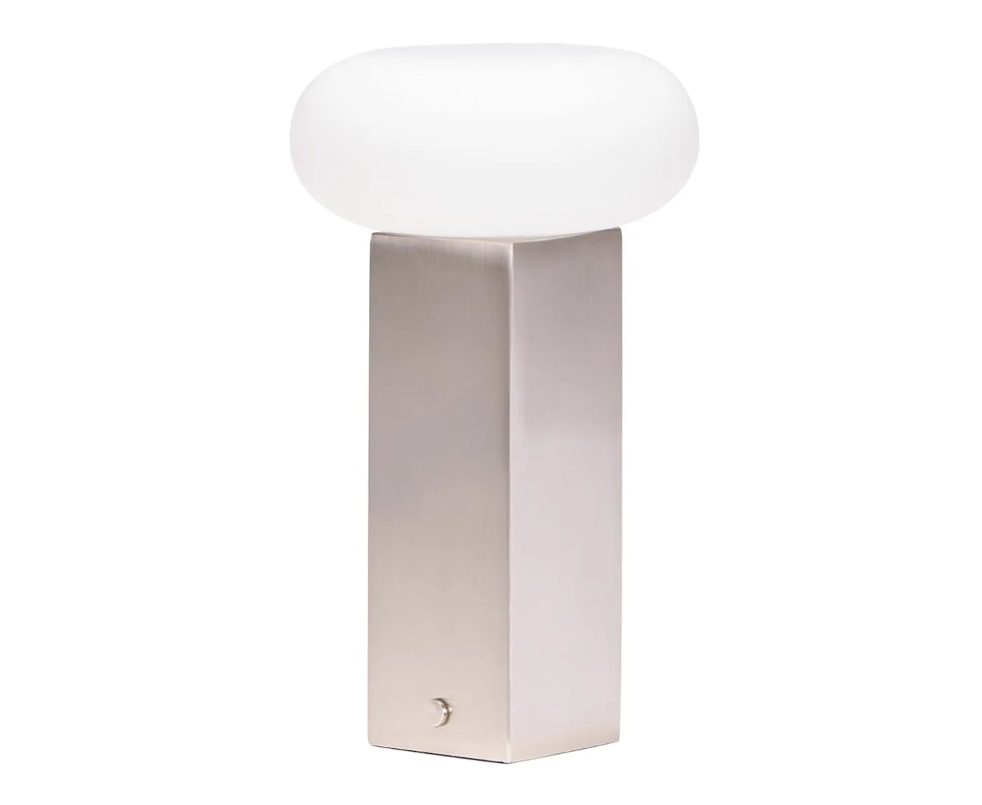 Hübsch Low Portabel Lampa Nickel 20cm