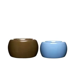 Hübsch Maru Kruka Blue Brown Small 2-pack