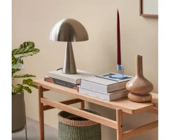 Hübsch Mush Bordslampa Nickel 33cm