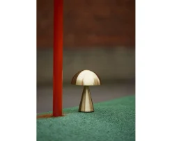 Hübsch Mush Portabel Bordslampa Mässing 20cm