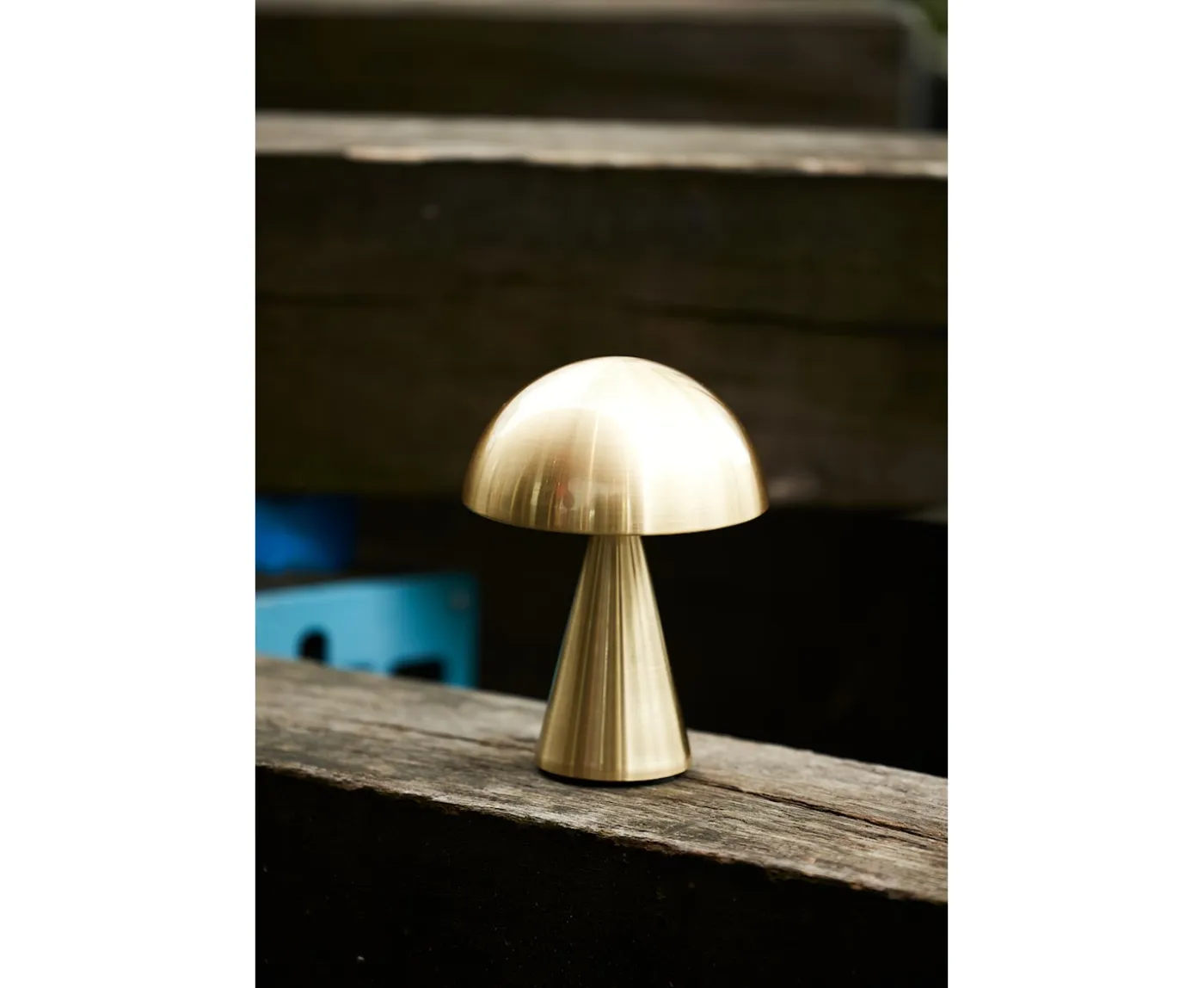 Hübsch Mush Portabel Bordslampa Mässing 20cm