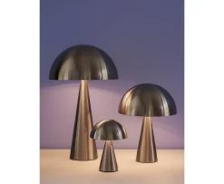Hübsch Mush Portabel Bordslampa Nickel 20cm