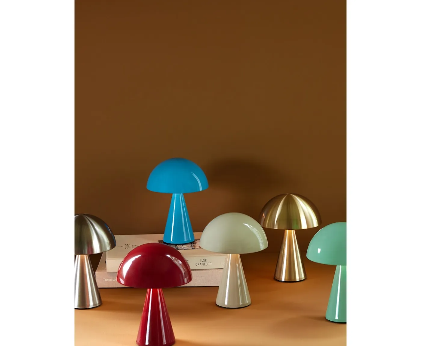 Hübsch Mush Portabel Bordslampa Röd 20cm