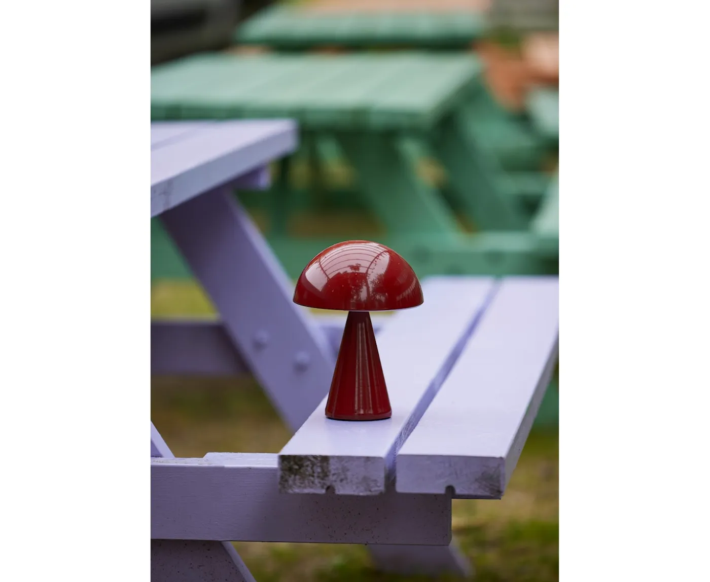 Hübsch Mush Portabel Bordslampa Röd 20cm