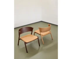 Hübsch Oblique Loungestol Mörkbrun