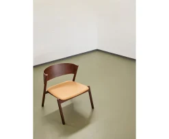 Hübsch Oblique Loungestol Mörkbrun