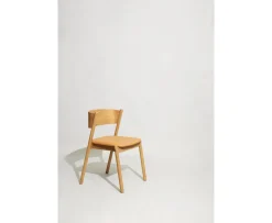 Hübsch Oblique Matstol Natur/PU