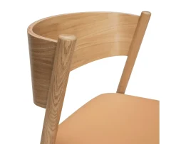 Hübsch Oblique Matstol Natur/PU