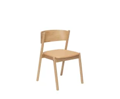 Hübsch Oblique Matstol Natur/PU