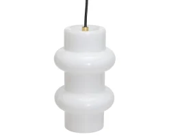Hübsch Pilule Pendel Double Glossy White 25cm