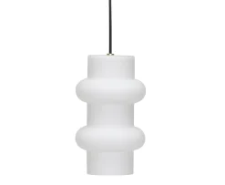 Hübsch Pilule Pendel Double Matte White 25cm