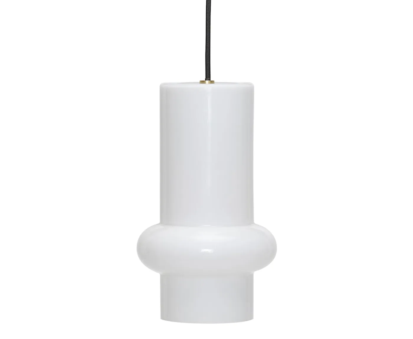 Hübsch Pilule Pendel Down Glossy White 25cm
