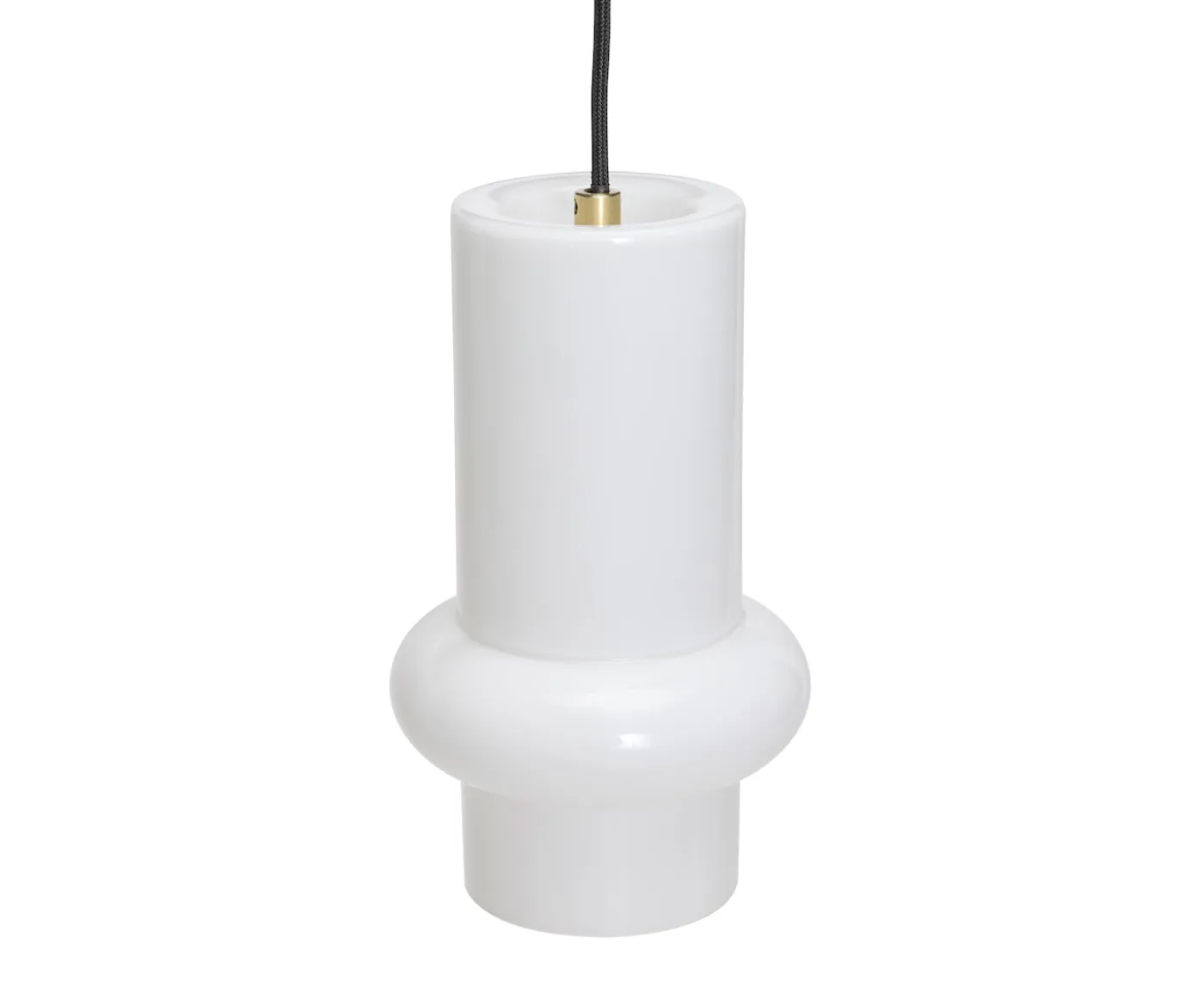 Hübsch Pilule Pendel Down Glossy White 25cm