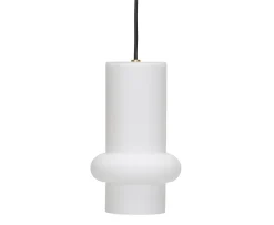 Hübsch Pilule Pendel Down Matte White 25cm