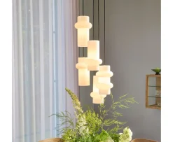 Hübsch Pilule Pendel Down Matte White 25cm