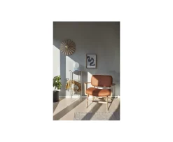 Hübsch Pliss Vägglampa Sand/Mässing ø48cm