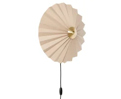 Hübsch Pliss Vägglampa Sand/Mässing ø48cm