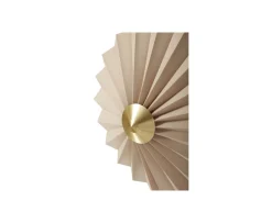 Hübsch Pliss Vägglampa Sand/Mässing ø48cm
