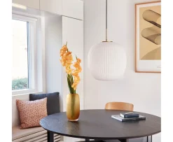 Hübsch Serene Taklampa Vit/Mässing Ø42cm