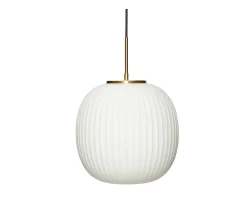 Hübsch Serene Taklampa Vit/Mässing Ø32cm