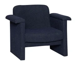 Hübsch Softy Loungestol med Fotpall Dark Blue