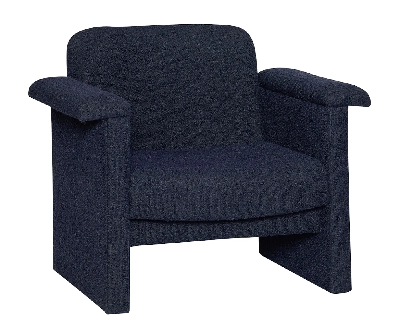 Hübsch Softy Loungestol med Fotpall Dark Blue