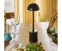 Hübsch Taten Portabel Bordslampa Black 30cm