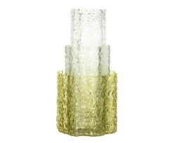 Hübsch Triple Vas Green Clear 3-pack