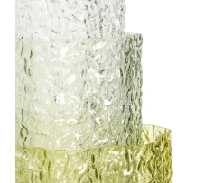 Hübsch Triple Vas Green Clear 3-pack