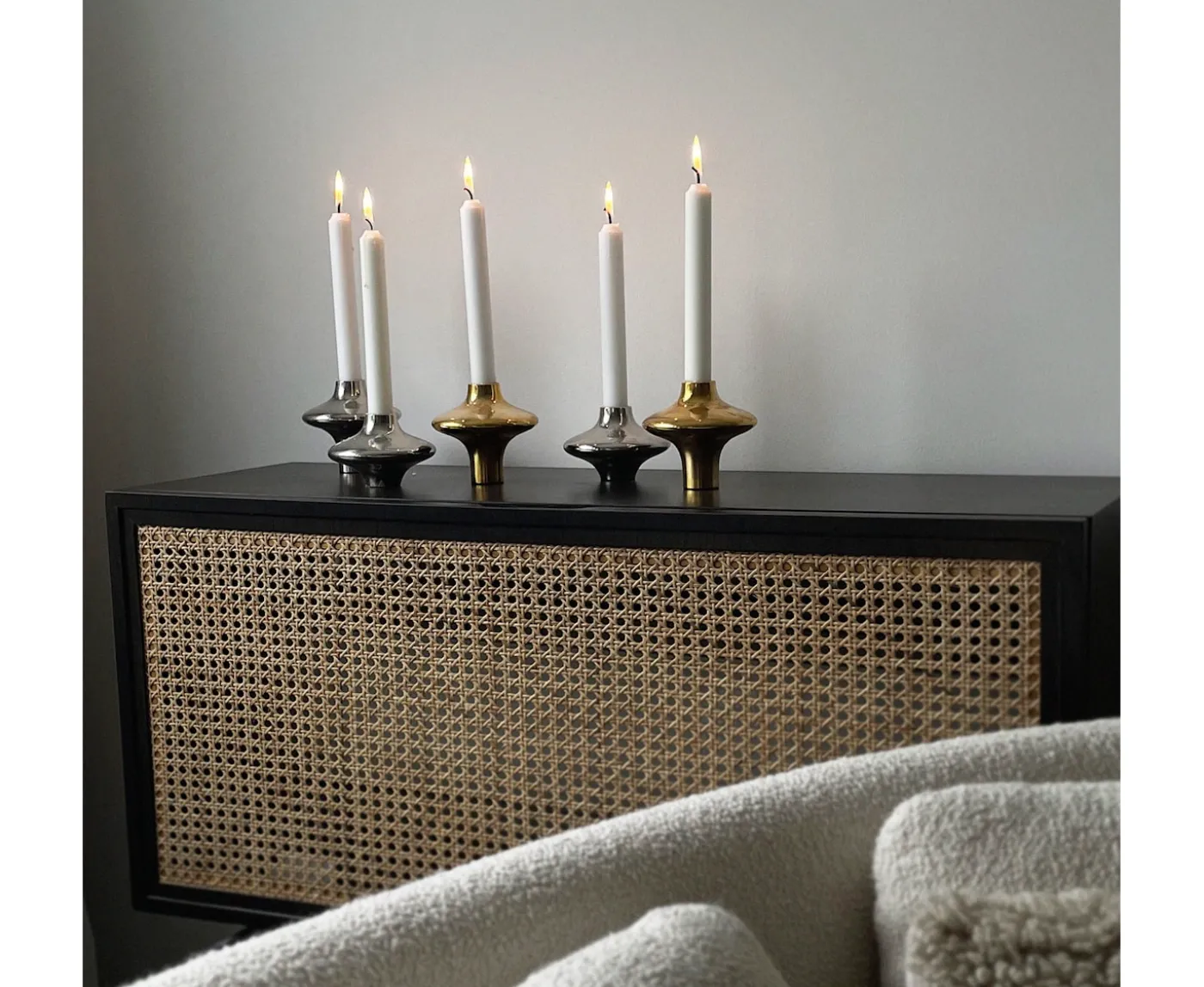 Hein Studio Doublet Ljusstake Brass Large