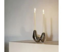 Hein Studio Unity Ljusstake Titanium 14cm