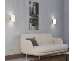 Herstal Evoke Vägglampa Satin brass/Opal glas Large