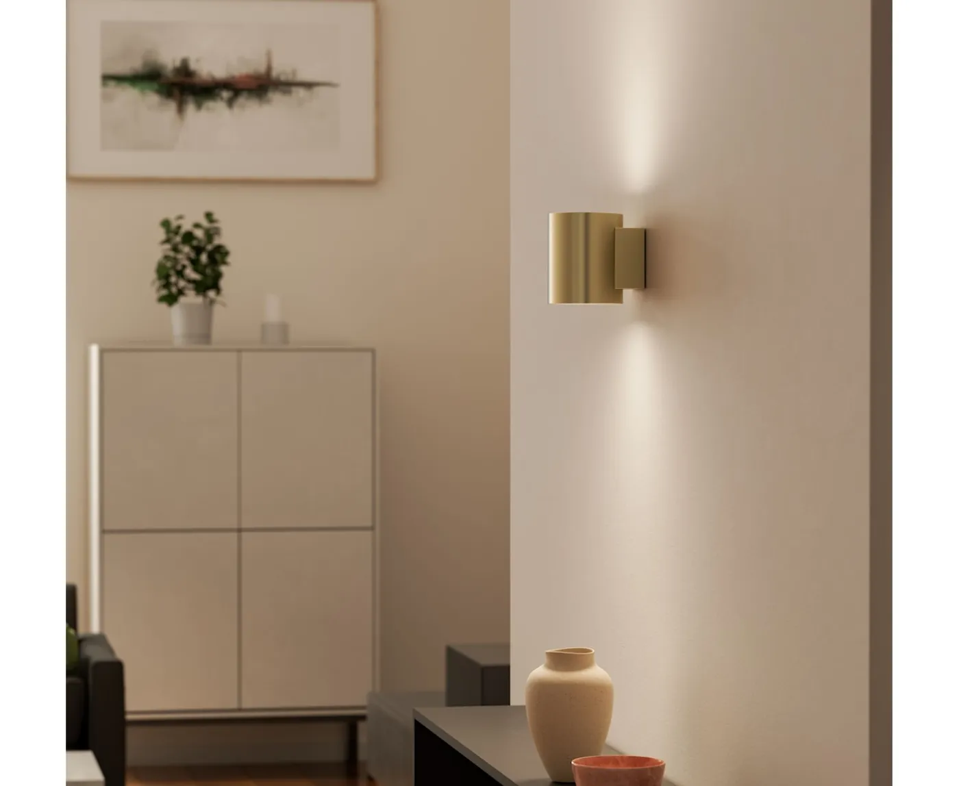 Herstal Evoke Vägglampa Satin brass Small