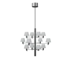 Herstal Gil 12 Taklampa Krom / Opal Glas